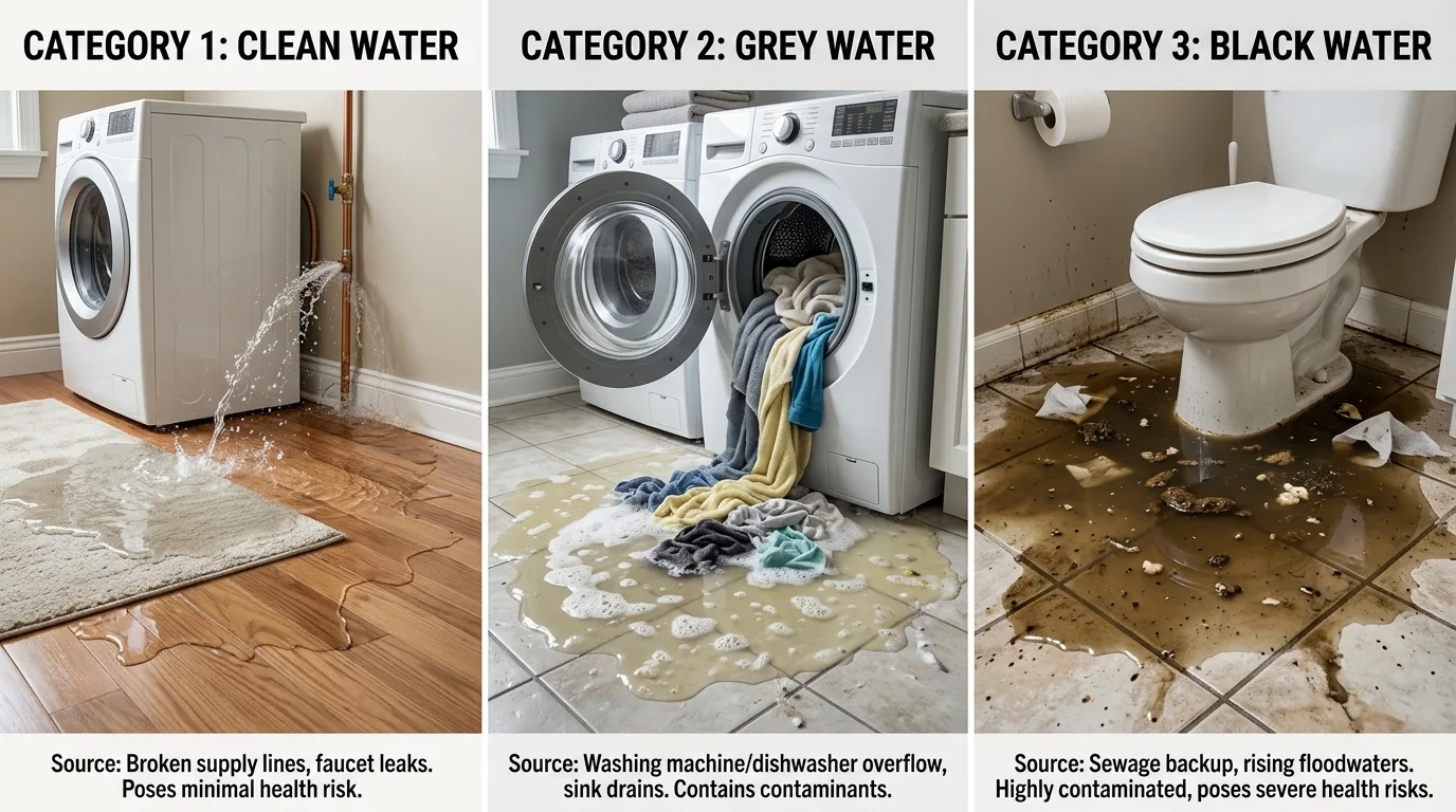 The Complete Guide to Water Damage Categories (1, 2, 3) in Spring TX